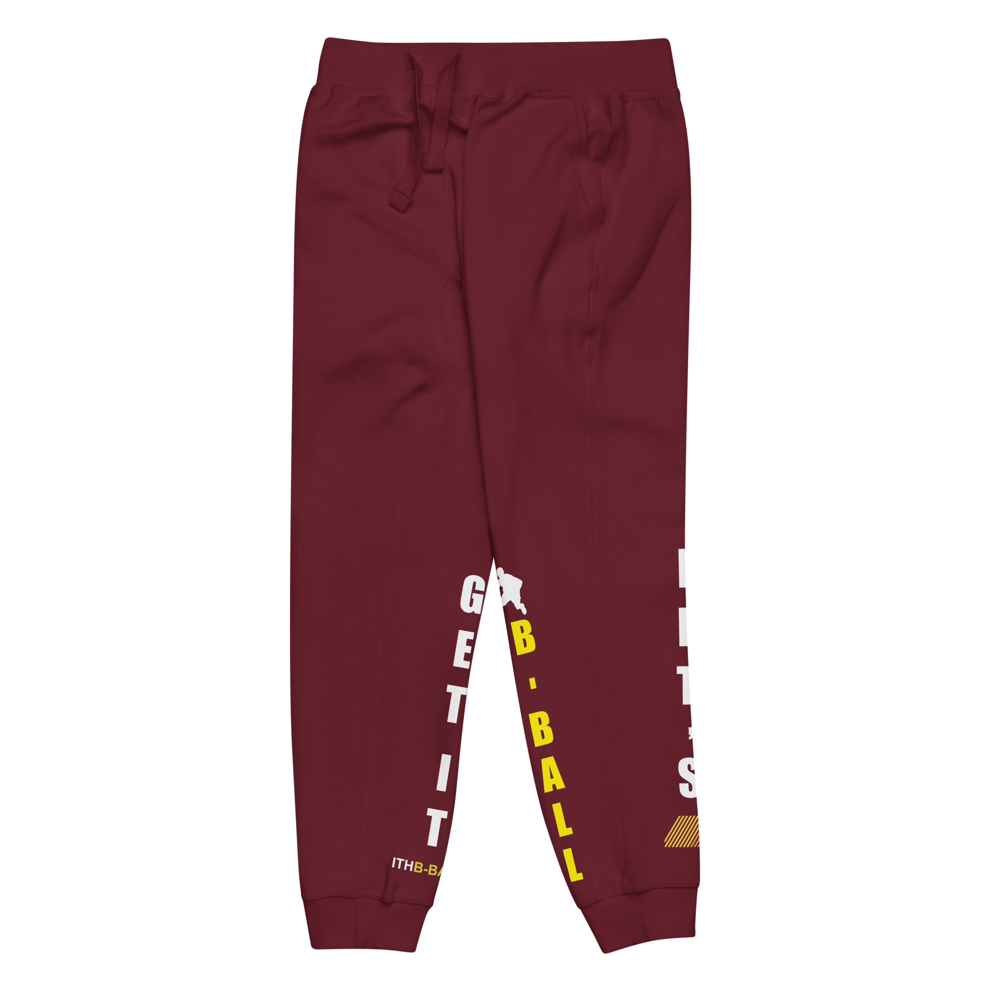unisex-fleece-sweatpants-maroon-front-left-67c0ac544e20e.jpg